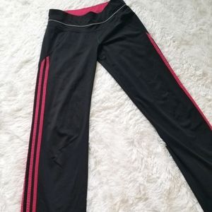 Adidas Athletic Pants with Pink Stripe